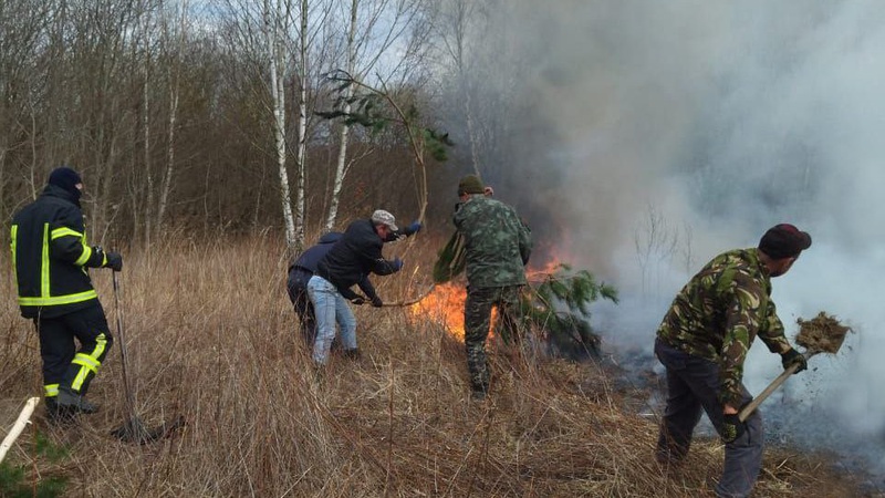Минулої доби рятувальники ліквідували 9 пожеж сухої трави