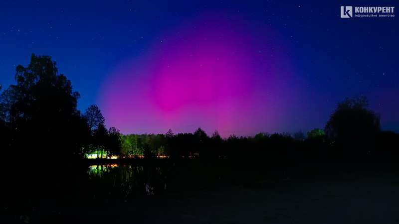 На Волині зазнімкували Північне сяйво