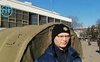 Намет в центрі Луцька для інформування населення на випадок військових дій