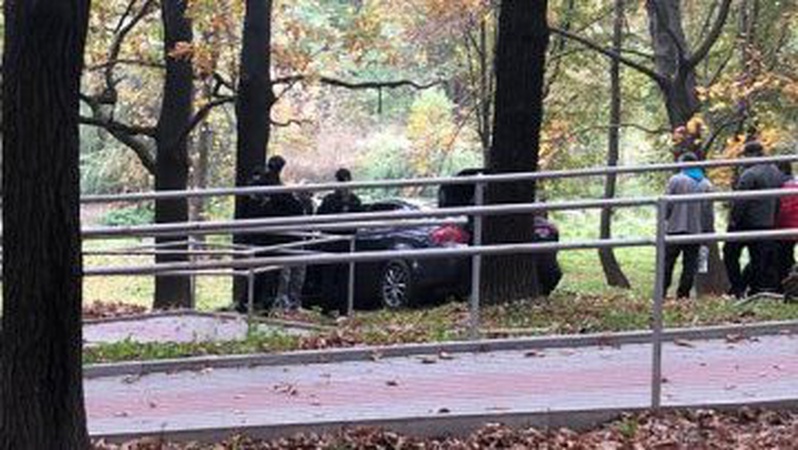 У Луцьку на ЛПЗ водій під наркотиками заїхав у сквер. ФОТО