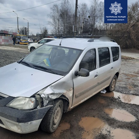Лучани затримали п’яного таксиста, який хотів утекти з місця ДТП