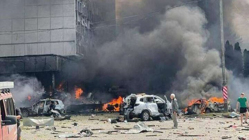 З’явилося відео моменту прильоту ракети по Вінниці