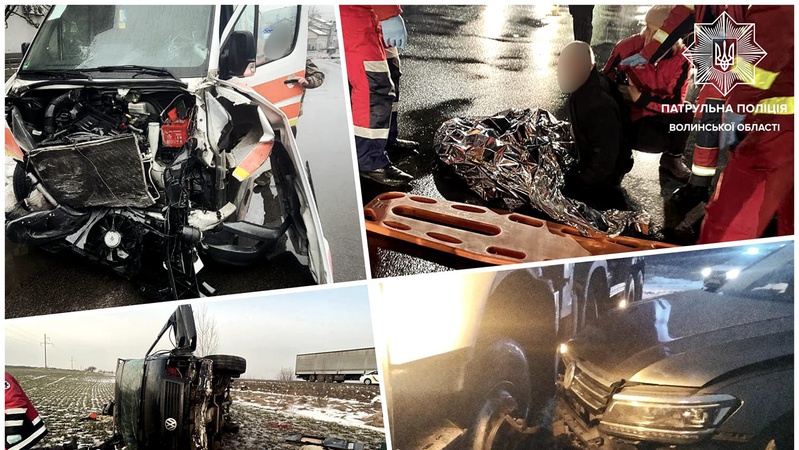 На Волині за січень 2024 року у ДТП 4 людини загинуло, 58 — трамувалися
