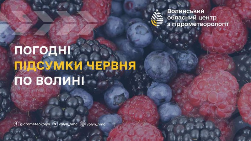 Повідомили про погодні підсумки червня на Волині